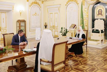 Андрей Бочаров и Святейший Патриарх Московский и всея Руси Кирилл провели рабочую встречу