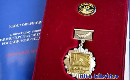 Начальнику Киквидзенских районных электросетей присвоено звание «Почётный энергетик»