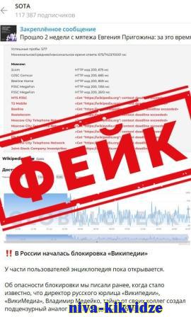 Фейк: в России начали блокировать «Википедию»