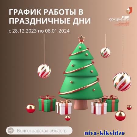Жителям Киквидзенского района напомнили, как будет  работать МФЦ в предпраздничные и праздничные дни