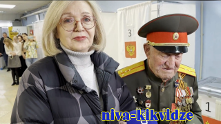 Фронтовик Евгений Рогов проголосовал на выборах президента в Волгограде
