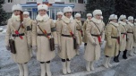 2 февраля на дороги Волгограда вышел взвод регулировщиц в форме военных лет