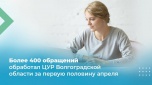 Более 400 обращений обработал ЦУР Волгоградской области за первую половину апреля